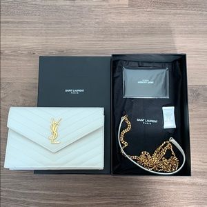 SAINT LAURENT WALLET ON CHAIN ysl woc shoulder bag